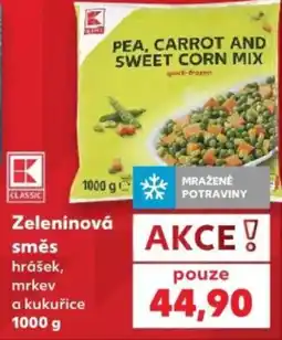Kaufland K Classic zeleninová směs hrášek, mrkev a kukuřice nabídka