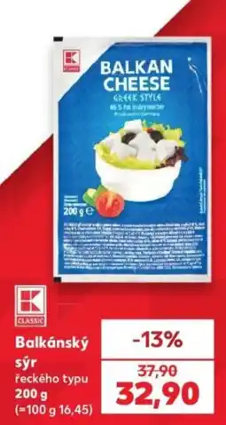 Kaufland K Classic balkánský sýr řeckého typu nabídka