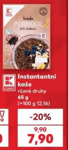 Kaufland Instantní kaše nabídka