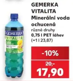 Kaufland Gemerka vitalita Minerální voda ochucená nabídka