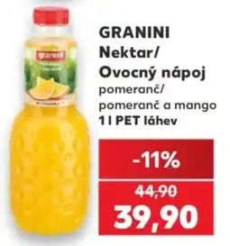 Kaufland Granini Nektar Ovocný nápoj pomeranč pomeranč a mango nabídka