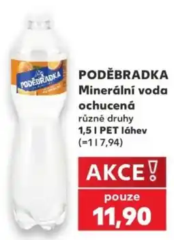 Kaufland Poděbradka Minerální voda ochucená nabídka