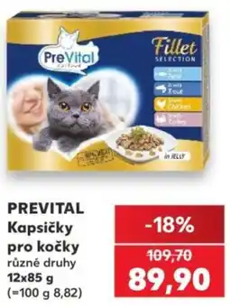 Kaufland Prevital kapsičky pro kočky různé druhy nabídka