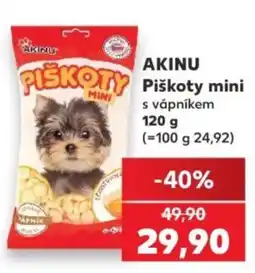 Kaufland Akinu piškoty mini s vápnikem nabídka
