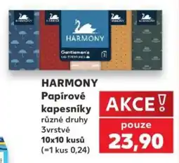 Kaufland Harmony papírové kapesníky nabídka