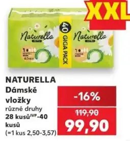Kaufland Naturella dámské vložky nabídka