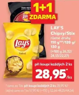 Kaufland Lay's Chipsy/Stix nabídka