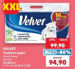 Kaufland Velvet toaletní papír nabídka