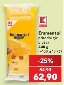 Kaufland K Classic Emmental přírodní sýr bloček nabídka