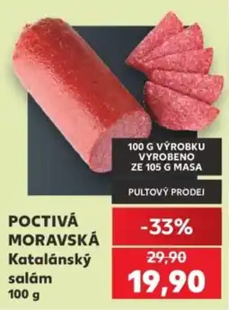 Kaufland Poctivá moravská katalánský salám nabídka