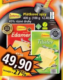 Norma Plátkové sýry nabídka