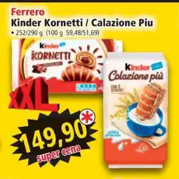 Norma Ferrero Kinder Kornetti / Calazione Piu nabídka