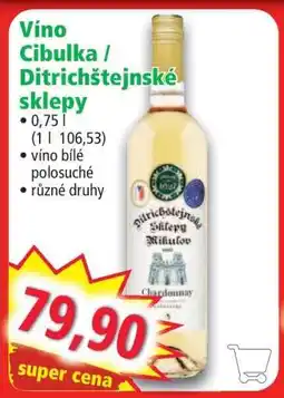 Norma Víno Cibulka / Ditrichštejnské sklepy nabídka