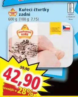 Norma Kuřecí čtvrtky zadní nabídka