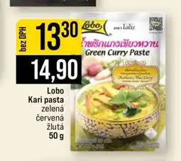 Jip Lobo kari pasta nabídka