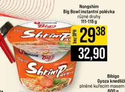 Jip Nongshim Big Bowl instantní polévka nabídka