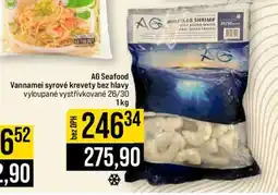 Jip AG Seafood Vannamei syrové krevety bez hlavy vyloupané vyštřívkované 26/30 nabídka