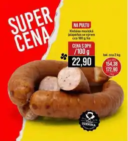 Jip Klobása mexická jalapeños se sýrem nabídka