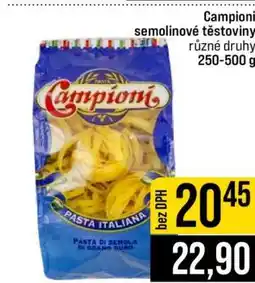 Jip Campioni semolinové těstoviny nabídka
