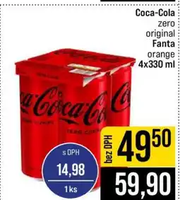 Jip Coca-Cola zero original Fanta orange nabídka