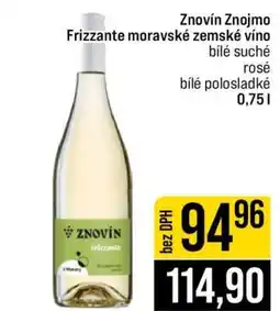 Jip Znovín Znojmo Frizzante moravské zemské víno nabídka
