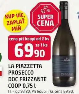 Trefa LA PIAZZETTA PROSECCO DOC FRIZZANTE COOP nabídka