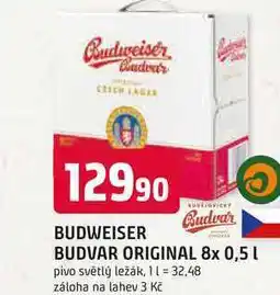 Trefa Budweiser Budvar B:Original světlý ležák nabídka