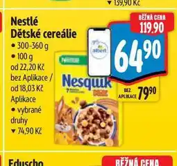Albert Nestlé Dětské cereálie nabídka
