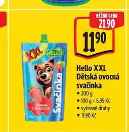 Albert Hello XXL Dětská ovocná svačinka nabídka