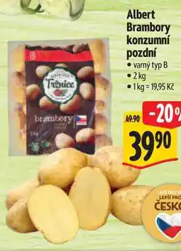 Albert Albert Brambory konzumní pozdní varný typ B nabídka