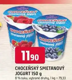 Trefa Choceňská Mlékárna Choceňský smetanový jogurt nabídka
