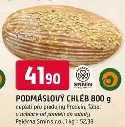 Trefa PODMÁSLOVÝ CHLÉB nabídka