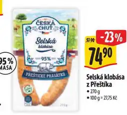Albert Selská klobása z Přeštíka nabídka