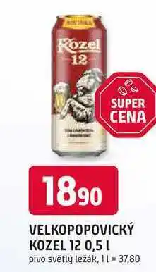 Trefa VELKOPOPOVICKÝ KOZEL 12 0,5l plechovka nabídka