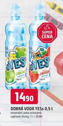 Trefa DOBRÁ VODA YESS 0,5 L minerální voda ochucená nabídka