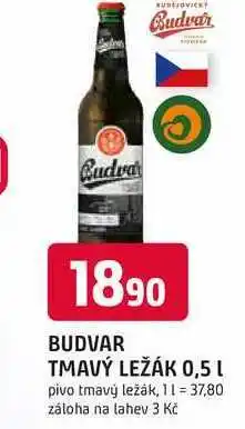 Trefa BUDVAR TMAVÝ LEŽÁK 0,5 L pivo tmavý ležák nabídka
