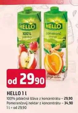 Trefa HELLO 1l 100% jablečná šťáva z koncentrátu nabídka