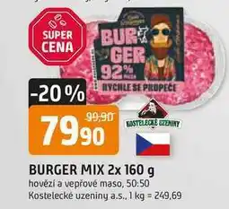 Trefa BURGER MIX 2x 160 g hovězí a vepřové maso nabídka