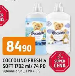 Trefa COCCOLINO FRESH & SOFT 1702 ml/ 74 PD nabídka