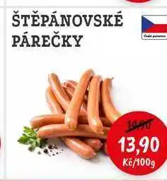 RABBIT řeznictví ŠTĚPÁNOVSKÉ PÁREČKY nabídka