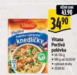 Albert Vitana Poctivá polévka nabídka