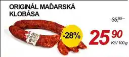 ZEMAN ORIGINÁL MAĎARSKÁ KLOBÁSA nabídka