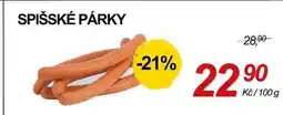 ZEMAN SPIŠSKÉ PÁRKY nabídka
