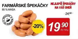 ZEMAN FARMÁŘSKÉ ŠPEKÁČKY 85% MASA nabídka