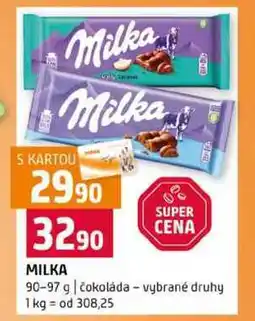 Terno MILKA 90-97 g čokoláda vybrané druhy nabídka