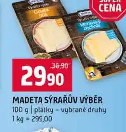 Terno MADETA SÝRAŘŮV VÝBĚR 100 g plátky vybrané druhy nabídka