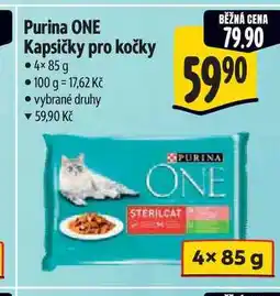 Albert Purina ONE Kapsičky pro kočky 4× nabídka