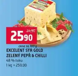 Terno EXCELENT SYR GOLD ZELENÝ PEPŘ & CHILLI 48 % tuku nabídka