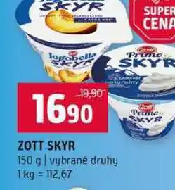 Terno ZOTT SKYR 150 g vybrané druhy nabídka