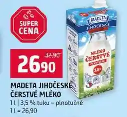 Terno MADETA JIHOČESKÉ ČERSTVÉ MLÉKO 1l 3,5% tuku plnotučné nabídka